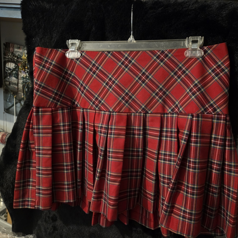 Torrid Red Plaid Skater Skirt